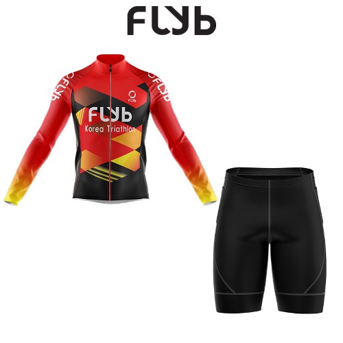 FLYB [ 긴팔+반바지 세트 03 ] 유니폼 단체복 동아리 자전거복 사이클복 철인 경기복